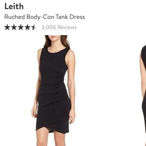 Leith black cotton bodycon dress